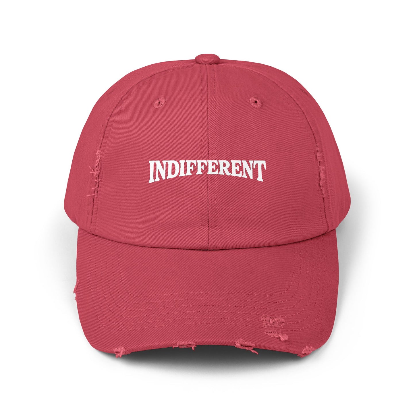 Unisex Distressed Cap - Indifferent Tees Black Style for Casual Outings