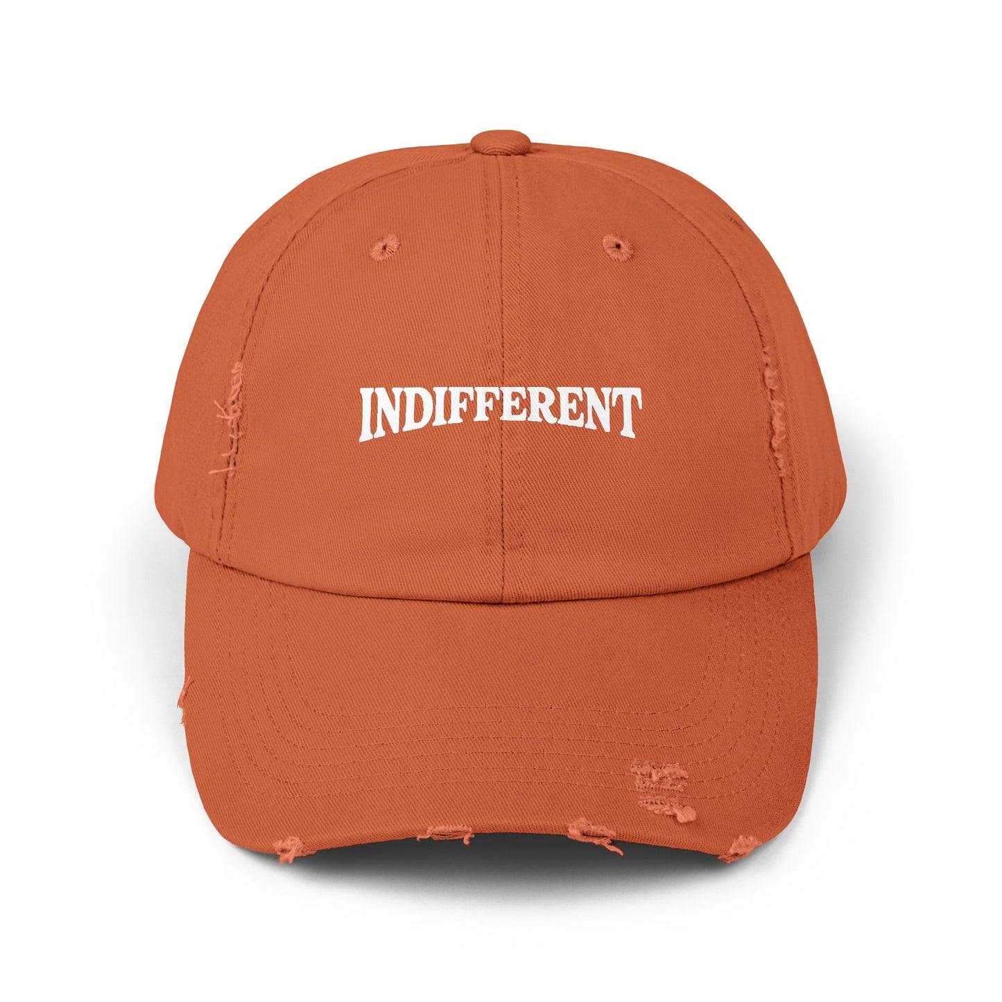 Unisex Distressed Cap - Indifferent Tees Black Style for Casual Outings