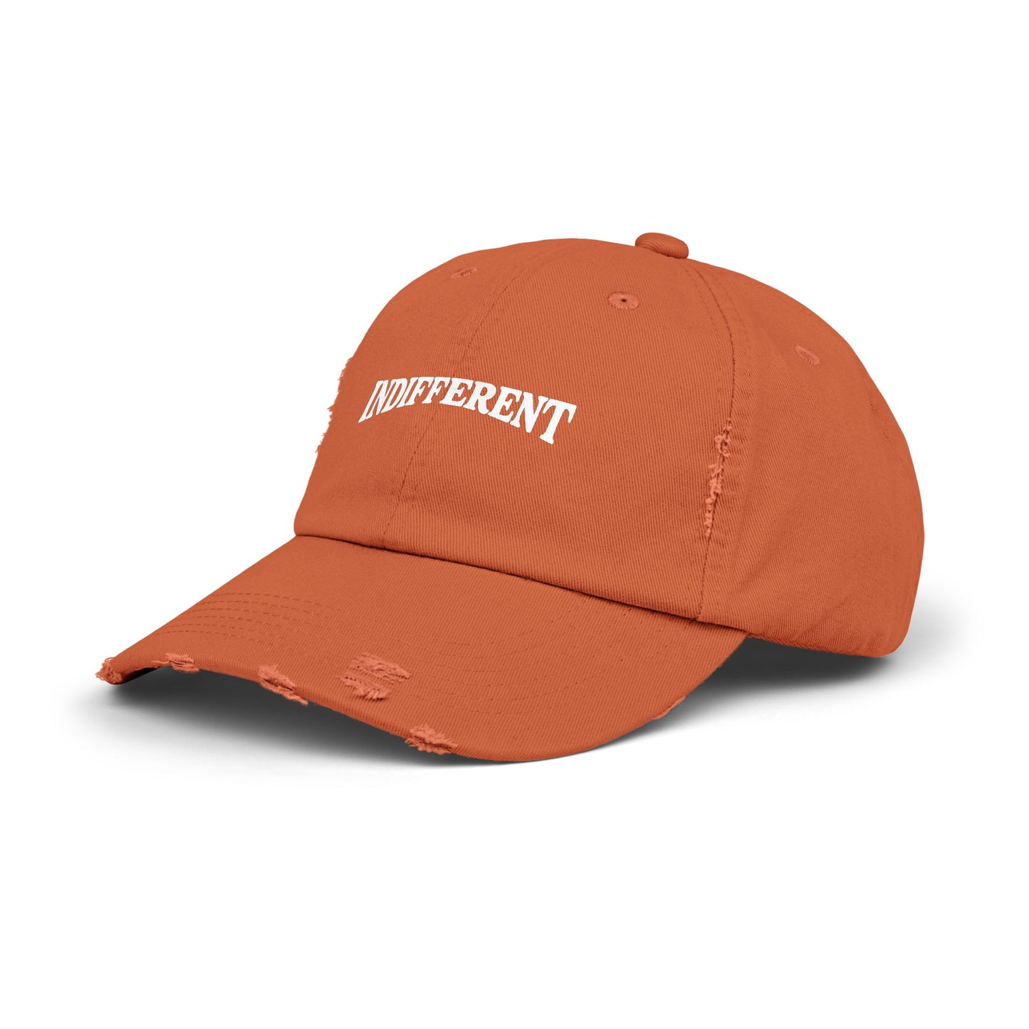 Unisex Distressed Cap - Indifferent Tees Black Style for Casual Outings