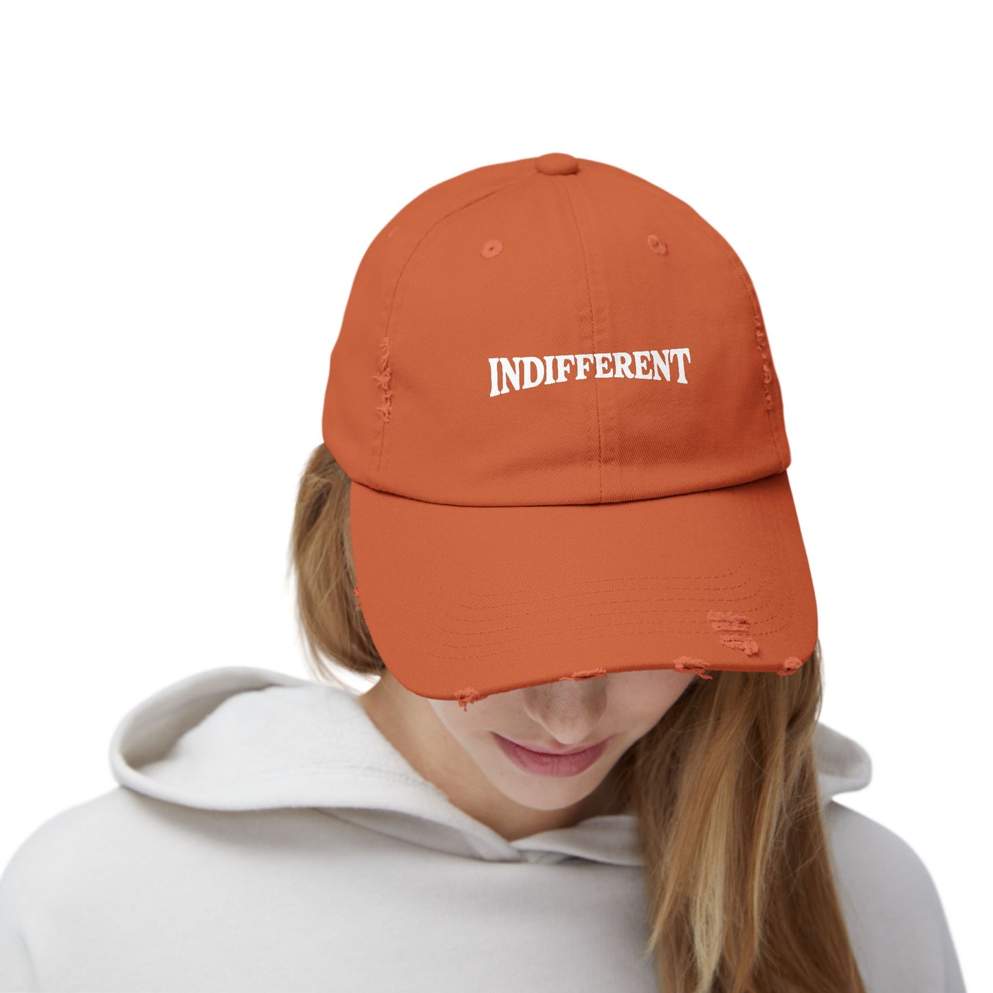 Unisex Distressed Cap - Indifferent Tees Black Style for Casual Outings